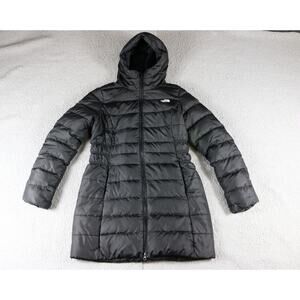 The North Face Puffer Jacket M Black Gotham 550 Down Parka II Hooded Mid Coat